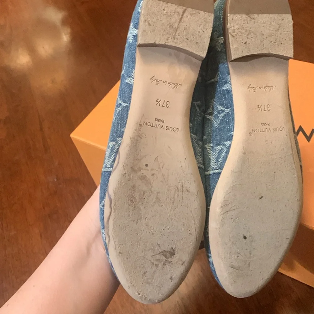 Absolutely stunning limited edition authentic Louis  Vuitton denim shoes 37.5 - Picture 17 of 17